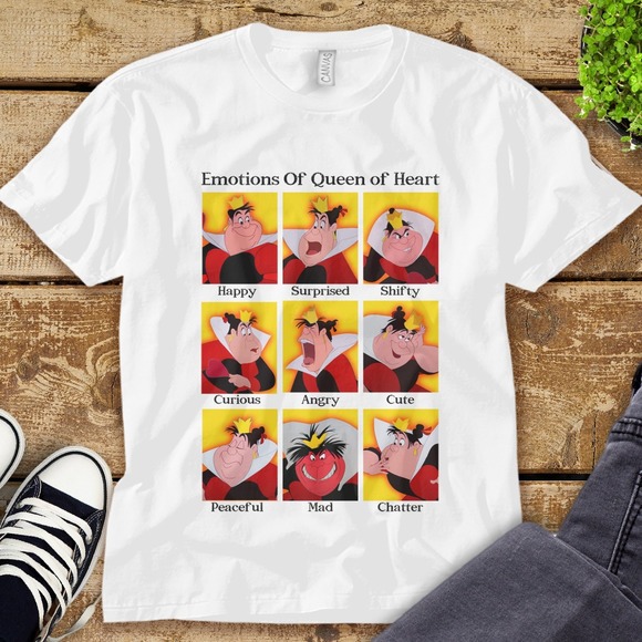 Disney Emotions Of Queen Of Heart Unisex Tee Adult T-shirt Kid Shirt - Picture 1 of 2